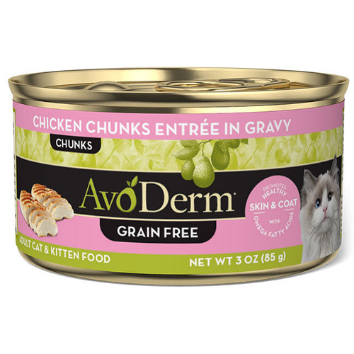 AvoDerm Grain Free Chicken Chunks Entree in Gravy Cat Food