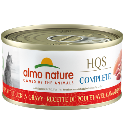 Almo Nature HQS Complete Chicken Recipe with Duck in gravy Wet Cat Food (2.47 oz)