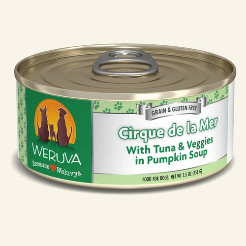 Weruva Cirque de la Mer with Tuna and Veggies in Pumkin Soup Canned Dog Food (5.5-oz, single can)