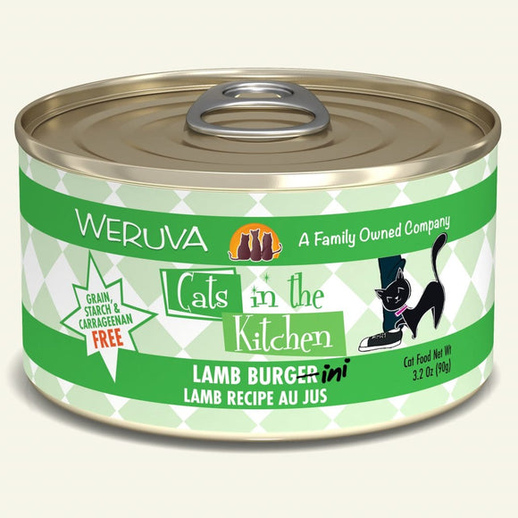 Weruva Lamb Burger-ini Lamb Recipe Au Jus Canned Cat Food (3.2 oz, single)