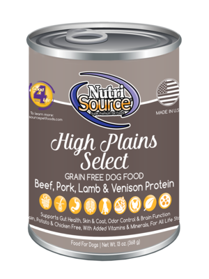 NutriSource® High Plains Select Grain Free Dog Food (13oz)