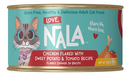 Love Nala Chicken Flaked With Sweet Potato & Tomato Recipe Dinner In Broth Adult Cat Food