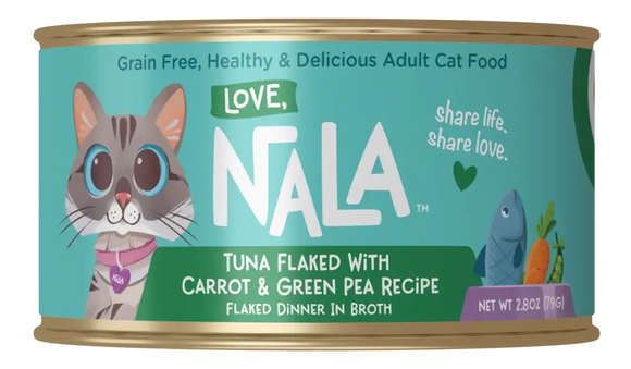 Love Nala Tuna Flaked With Carrot & Green Pea Recipe Dinner In Broth Adult Cat Food