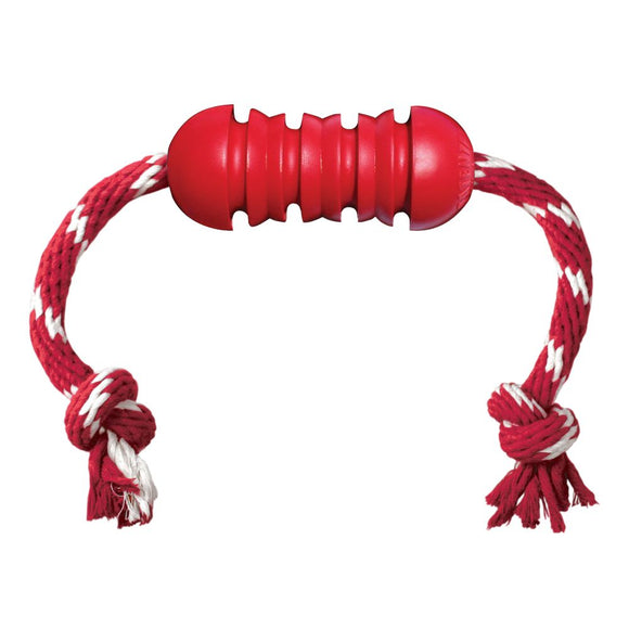 Kong Dental with Rope (Small, Red)