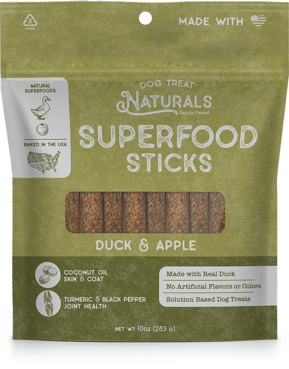 Dog Treat Naturals Duck & Apple Superfood Sticks Dog Treats