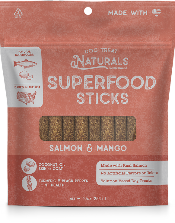 Dog Treat Naturals Salmon & Mango Superfood Sticks Dog Treats (Copy)