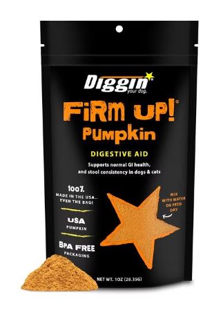 Diggin Your Dog Firm Up! Pumpkin Apple Pectin Fiber Supplement (8 oz)