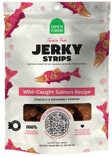 Open Farm Grain-Free Wild-Caught Salmon Jerky Strips (5.6 oz)