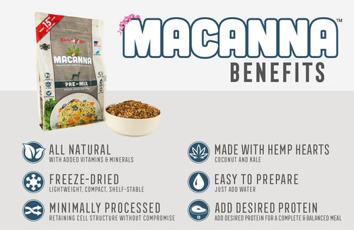 Grandma Lucy's Macanna Grain-Free Pre-Mix Freeze-Dried Dog Food (3 lb)