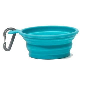 Messy Mutts Silicone Collapsible Bowl (Green, Medium (3 Cup))