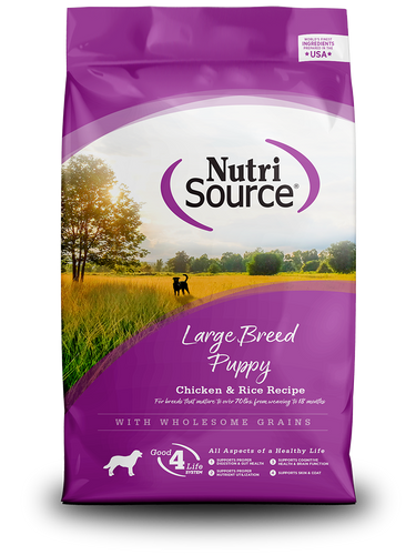 NutriSource® Large Breed Grain Inclusive Puppy Recipe with Chicken & Rice Dry Dog Food (26 Lb)