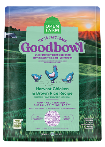 Open Farm Goodbowl™ Harvest Chicken & Brown Rice Recipe for Cats (3 Lb)