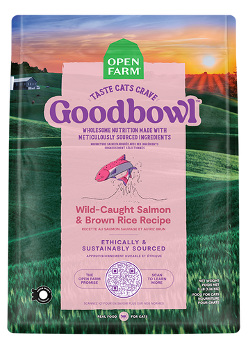 Open Farm Goodbowl™ Wild-Caught Salmon & Brown Rice Recipe for Cats (3 Lb)