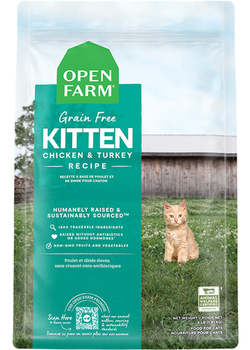 Open Farm Kitten Grain-Free Chicken & Turkey Recipe Dry Cat Food (4 Lb)