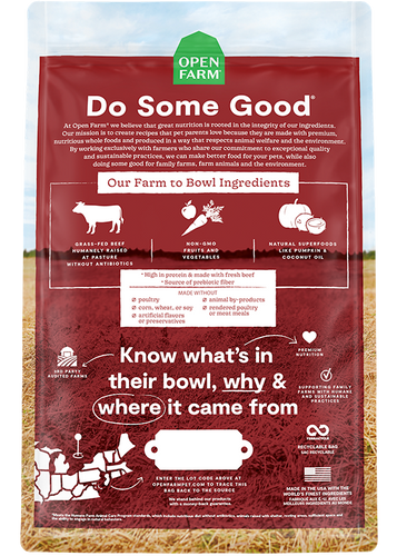 Open Farm Grass-Fed Beef Grain-Free Dry Dog Food (22 LB)