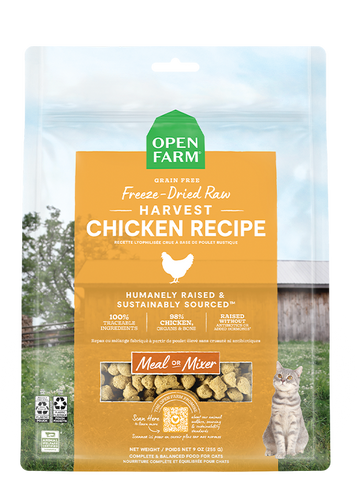 Open Farm Harvest Chicken Freeze Dried Raw Cat Food (9 oz)