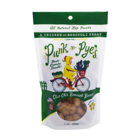 Furly's Punk-n-Pyes Chic Chic Broccoli Dog Treats (7 oz)