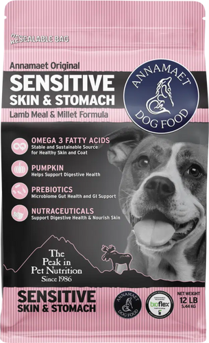 Annamaet Sensitive Skin & Stomach Formula Dry Dog Food (5 Lb)