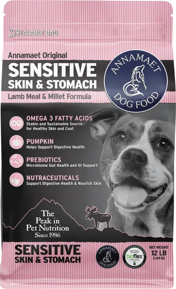 Annamaet Sensitive Skin & Stomach Formula Dry Dog Food (5 Lb)