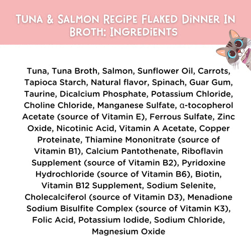 Love Nala Tuna & Salmon Recipe Flaked Dinner In Broth Adult Cat Food