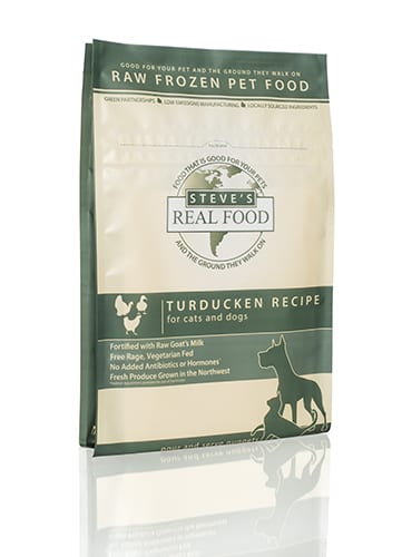 Steve's Real Food Frozen Raw Turducken Diet for Dogs and Cats (9.75 Lb Box Nuggets)