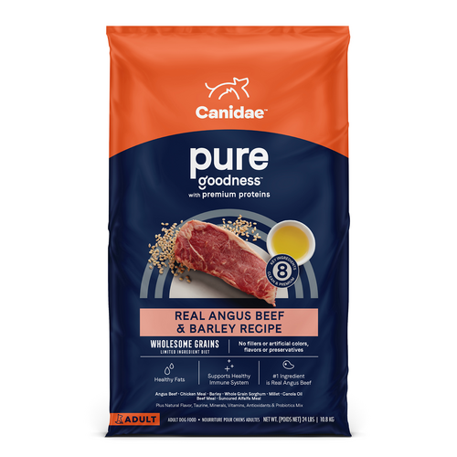 Canidae PURE with Wholesome Grains, Limited Ingredient Dry Dog Food, Beef and Barley (4 Lb.)