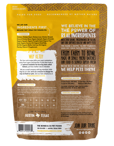 Bones & Co. Kickin' Chicken Recipe Raw Frozen Mini Patties Dog Food