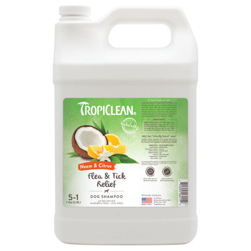 TropiClean Neem & Citrus Flea & Tick Relief Shampoo for Dogs (20 oz)