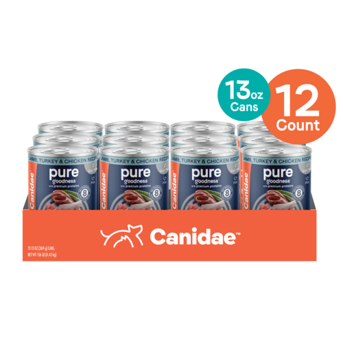 Canidae PURE Grain Free Limited Ingredient  Lamb, Turkey and Chicken Wet Dog Food (13-oz, single can)