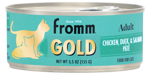 Fromm Gold Adult Chicken, Duck, & Salmon Pâté Cat Food (5.5 oz, Single Can)