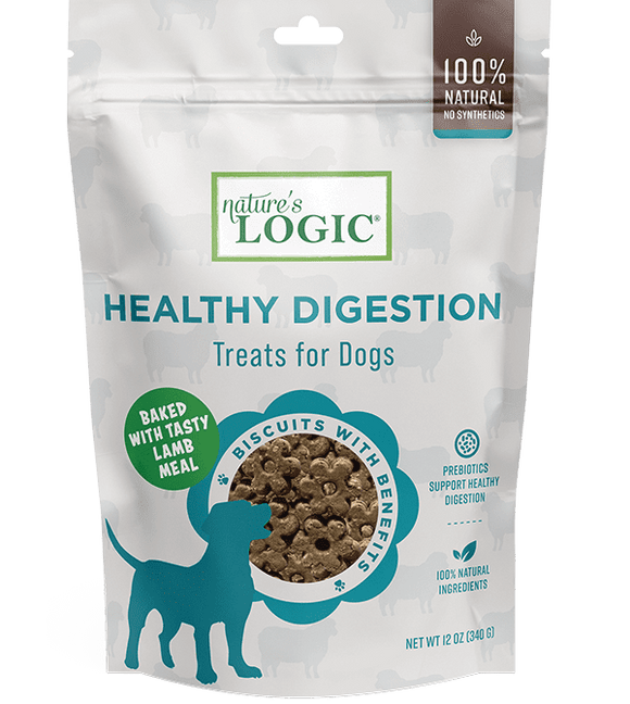 Nature's Logic Healthy Digestion Biscuits With Benefits Treats For Dogs