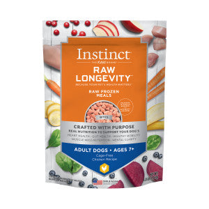 INSTINCT RAW LONGEVITY FROZEN BITES CAGE-FREE CHICKEN RECIPE FOR ADULTS 7+ (4 lb)