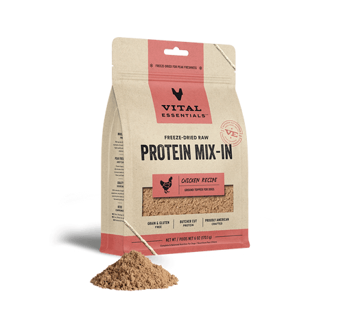 Vital Essentials Freeze-Dried Raw Protein Mix-In Chicken Recipe Ground Topper for Dogs (6 Oz)