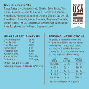 Instinct Grain Free Raw Boost Mixers Calming Support Recipe All Natural Freeze Dried Dog Food (0.75 oz.)