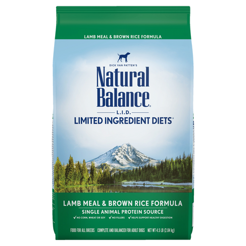 Natural Balance L.I.D. Limited Ingredient Diets Lamb Meal & Brown Rice Dry Dog Formula (4 lb)