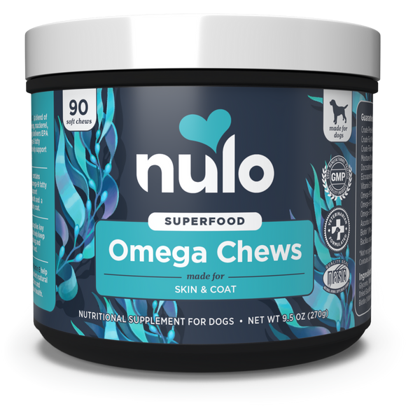 Nulo Superfood Omega Skin & Coat Soft Chew Supplement for Dogs