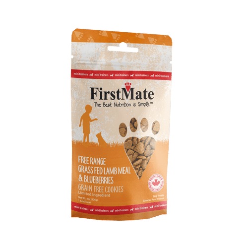 FirstMate Pet Foods Mini Trainers Grass Fed Lamb Meal & Blueberries Dog Treats
