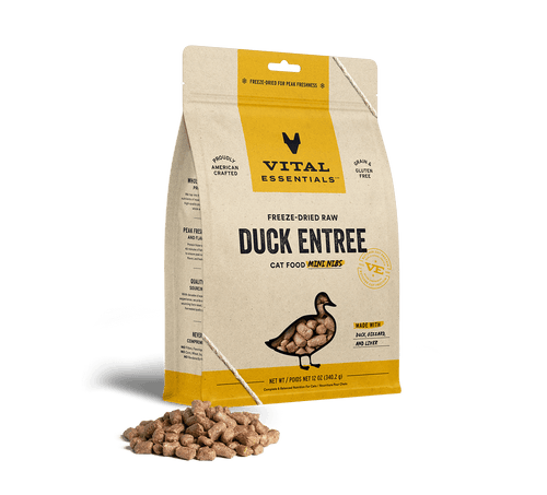Vital Essentials Freeze-Dried Raw Duck Entree Mini Nibs Cat Food