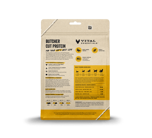 Vital Essentials Freeze-Dried Raw Duck Entree Mini Nibs Cat Food