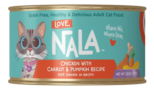 Love Nala Chicken With Carrot & Pumpkin Recipe Paté Dinner In Broth Adult Cat Food