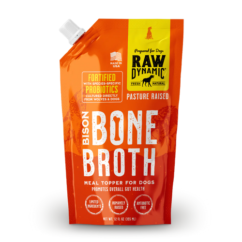 Raw Dynamic Pasture Raised Bison Bone Broth for Dogs