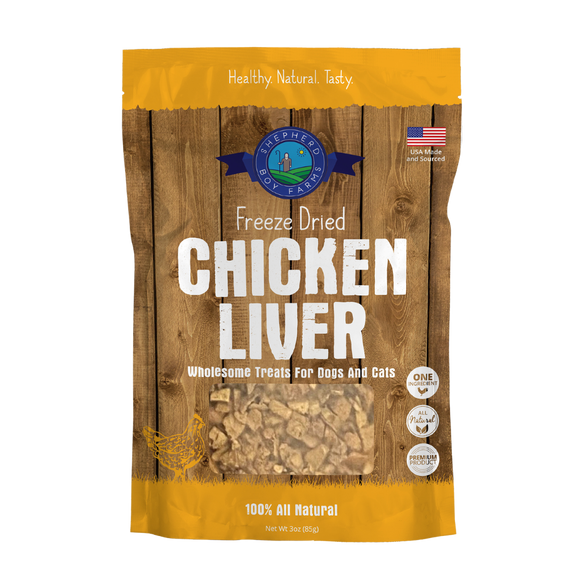 Shepherd Boy Farms Chicken Liver Raw, Freeze Dried Dog Treats