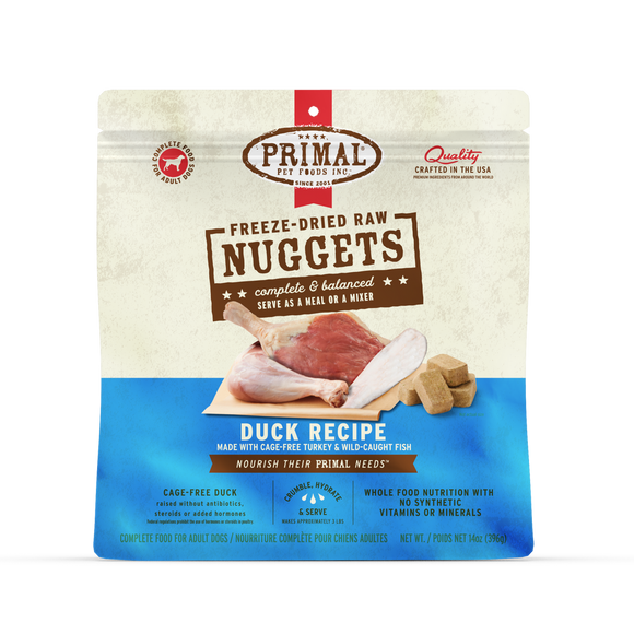 Primal Pet Foods Freeze-Dried Raw Nuggets Dog FoodDuck Recipe