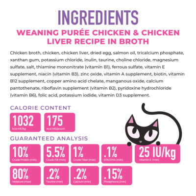 Tiki Cat® Baby Weaning Purée: Chicken & Chicken Liver Recipe in Broth