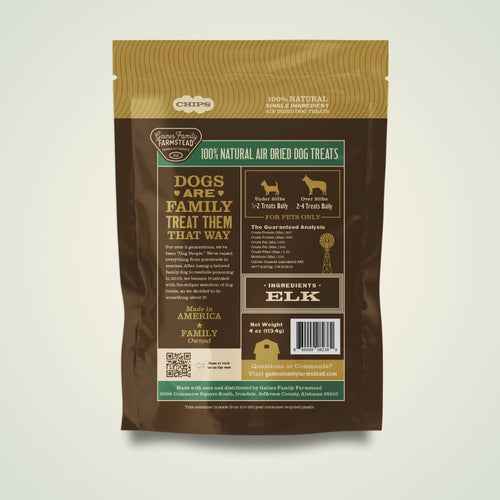 Gaines Family Farmstead Elk Chips Dog Treats