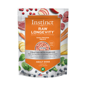 Instinct Raw Longevity Adult Frozen Bites Grass-Fed Lamb Recipe Dog Food (4 lb)