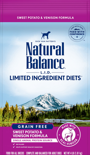 L.I.D. Limited Ingredient Diets® Grain Free Sweet Potato & Venison Dry Dog Formula