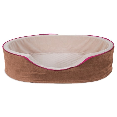 Petmate Aspen Pet Plush/Suede Oval Lounger (Small)