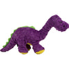 GODOG DINOS BRUTO DURABLE PLUSH SQUEAKER DOG TOY (SMALL, PURPLE)