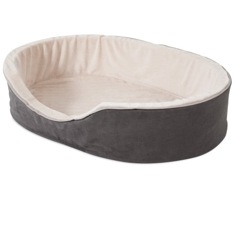 Petmate Aspen Pet Plush/Suede Oval Lounger (Small)